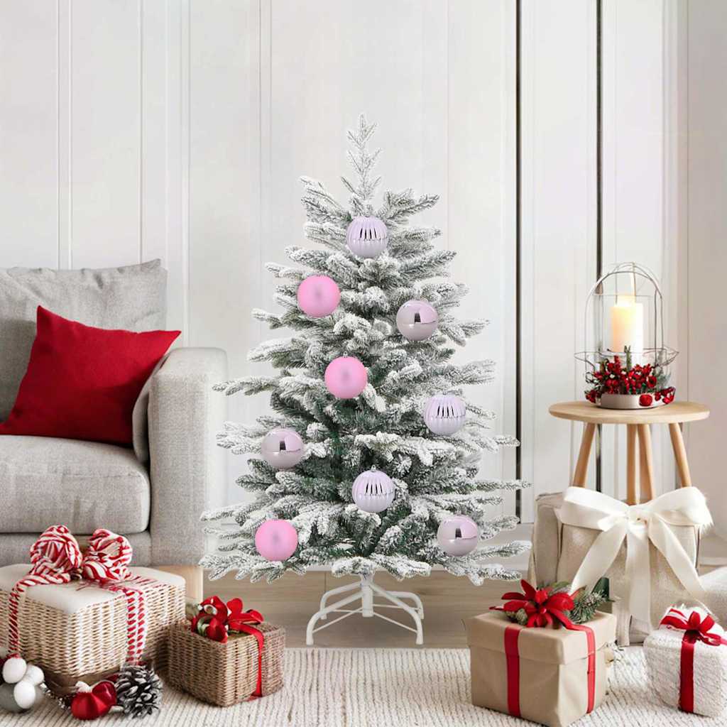 vidaXL Christmas Bauble Set XL 15 pcs Pink Plastic