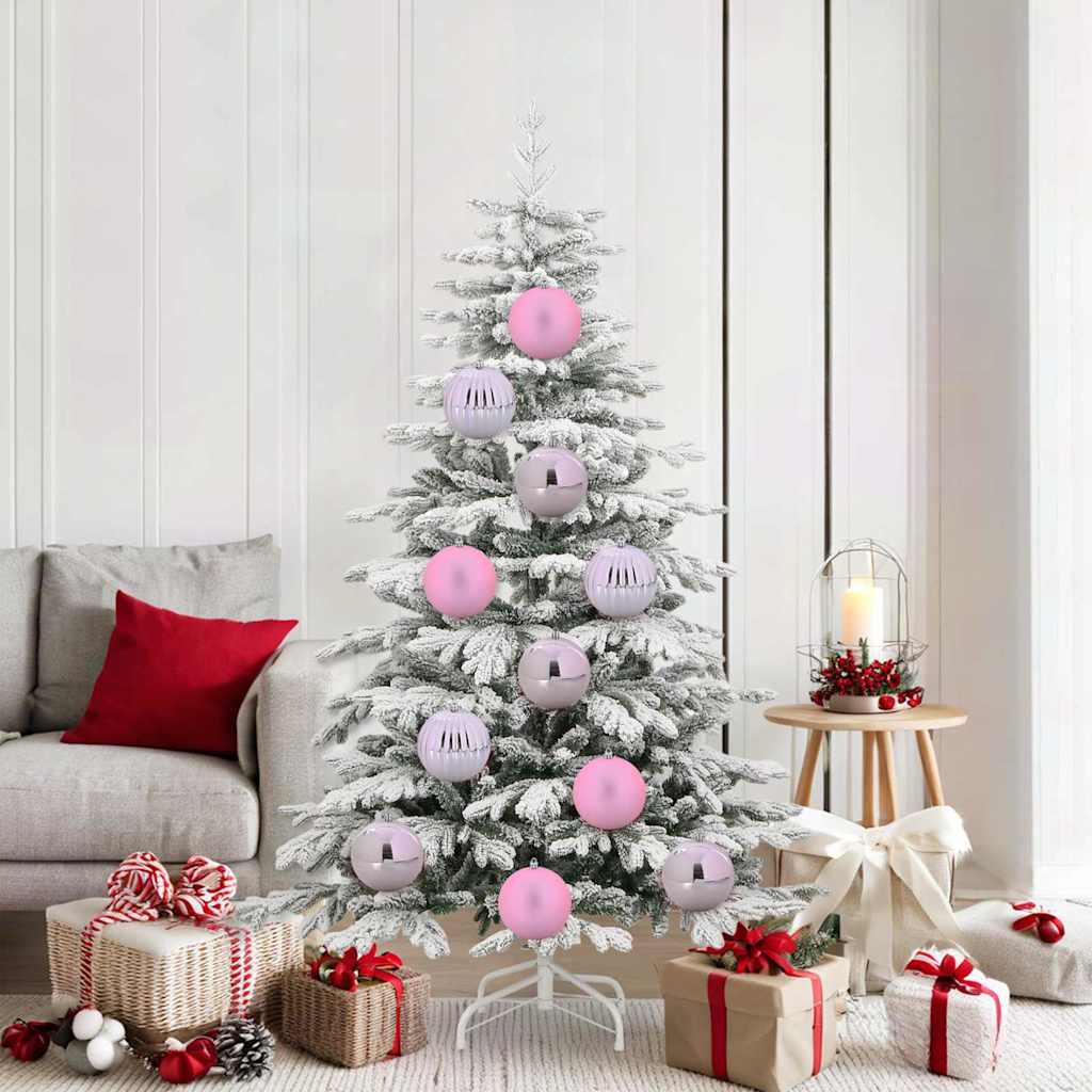 vidaXL Christmas Bauble Set XL 9 pcs Pink Plastic
