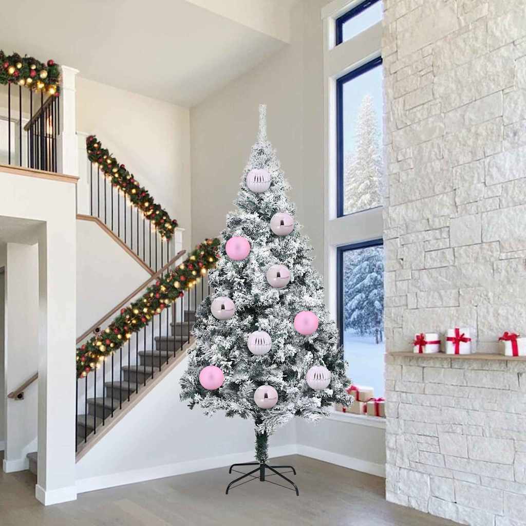 vidaXL Christmas Bauble Set XXL 3 pcs Pink Plastic