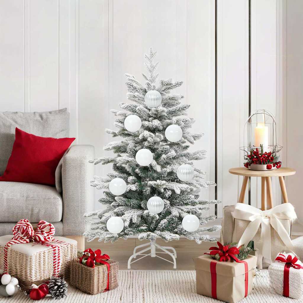 vidaXL Christmas Bauble Set XL 15 pcs White Plastic