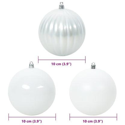 vidaXL Christmas Bauble Set XL 15 pcs White Plastic