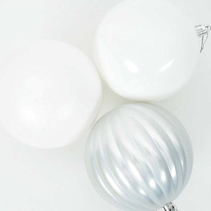 vidaXL Christmas Bauble Set XL 9 pcs White Plastic