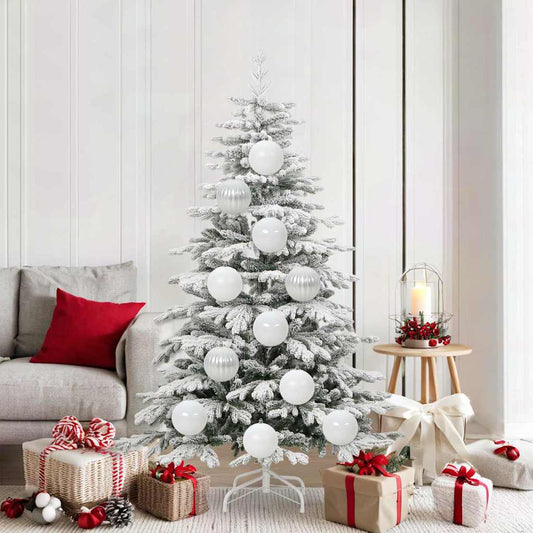 vidaXL Christmas Bauble Set XL 9 pcs White Plastic