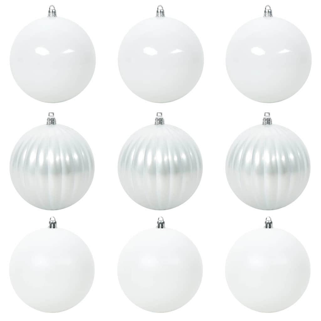 vidaXL Christmas Bauble Set XL 9 pcs White Plastic
