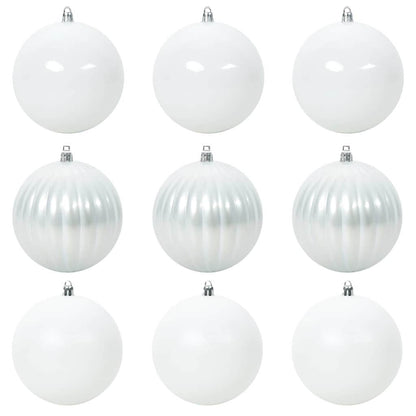 vidaXL Christmas Bauble Set XL 9 pcs White Plastic