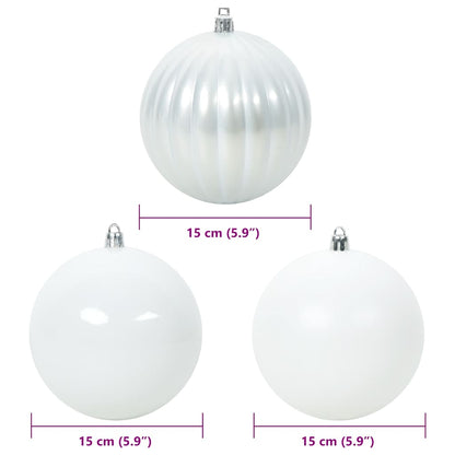 vidaXL Christmas Bauble Set XL 9 pcs White Plastic