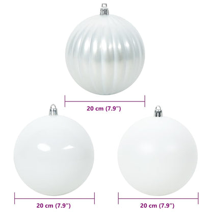vidaXL Christmas Bauble Set XXL 4 pcs White Plastic