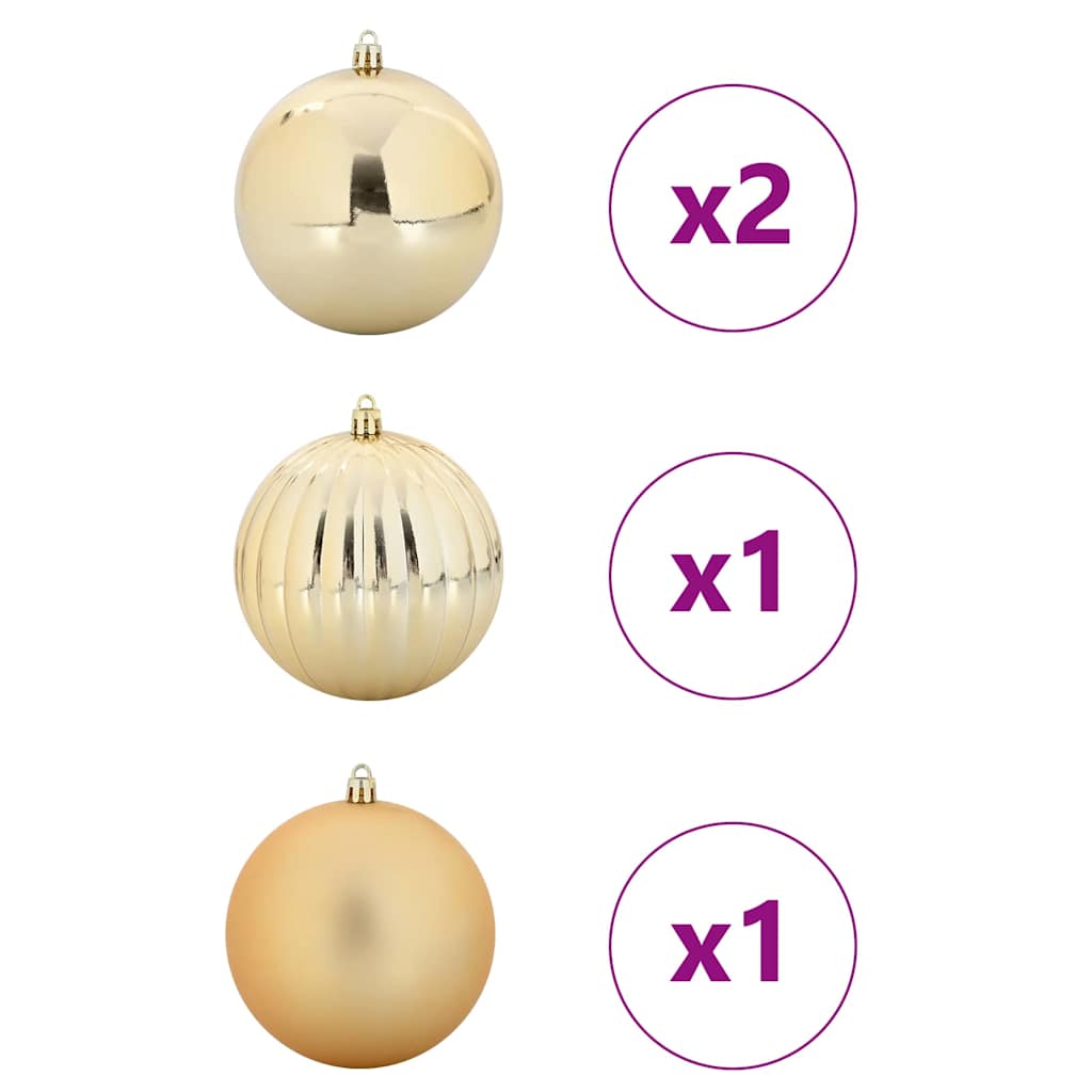 vidaXL Christmas Bauble Set 4 pcs Gold