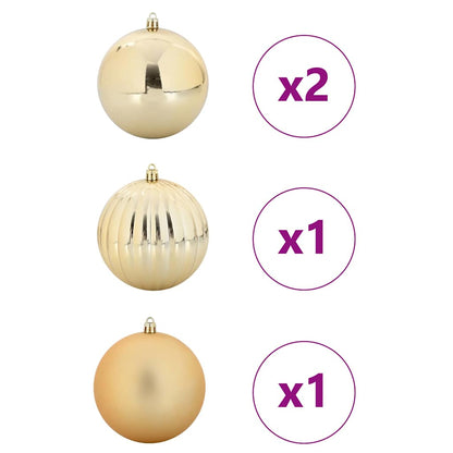 vidaXL Christmas Bauble Set 4 pcs Gold