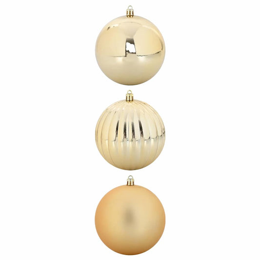 vidaXL Christmas Bauble Set XXL 3 pcs Gold Plastic