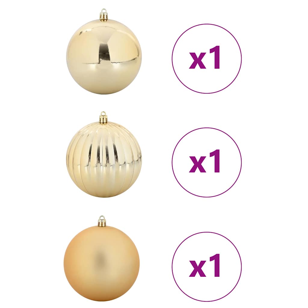 vidaXL Christmas Bauble Set 3 pcs Gold
