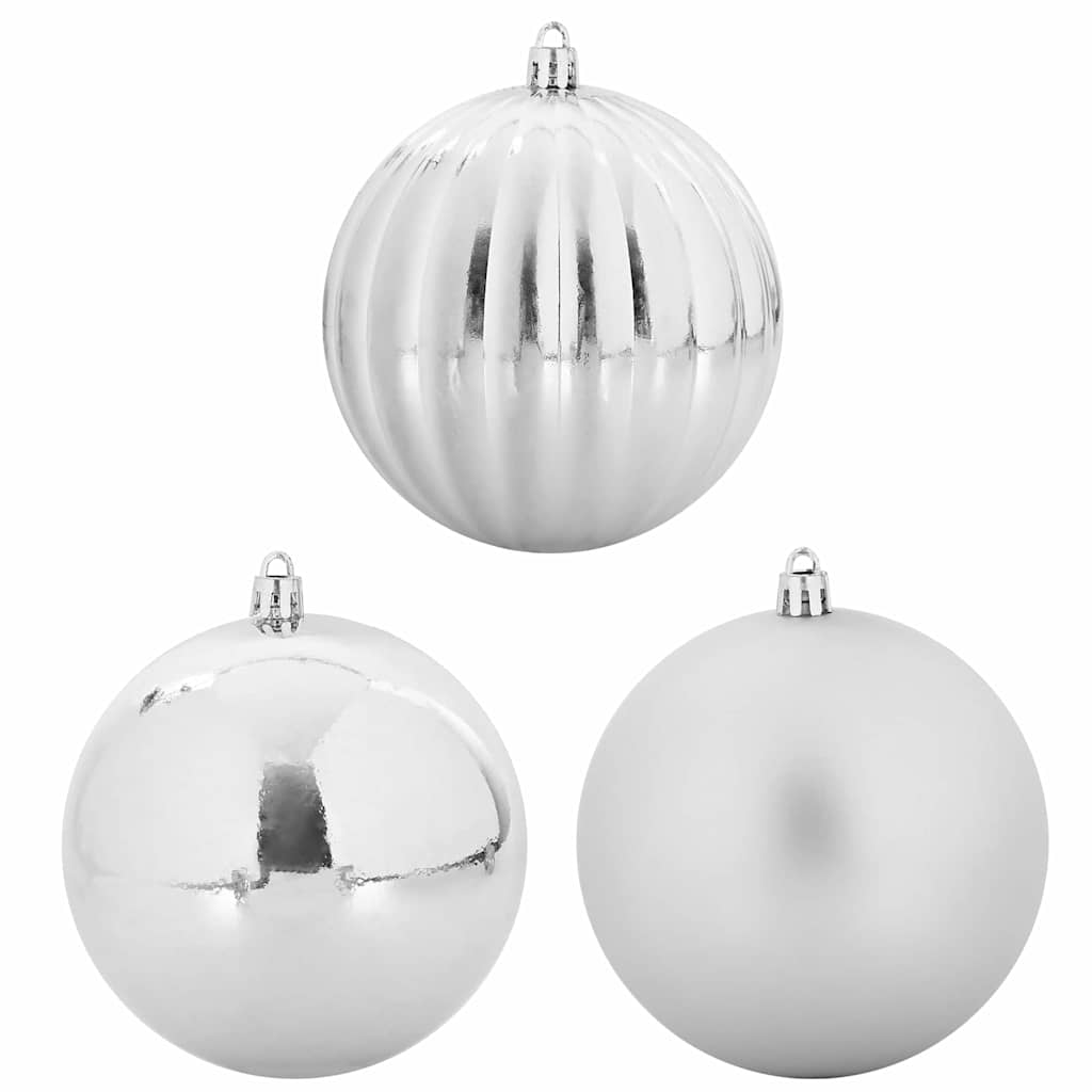 vidaXL Christmas Bauble Set 15 pcs Silver XL