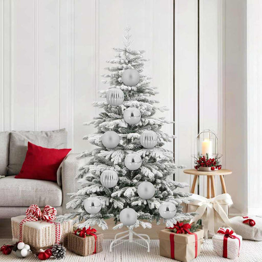 vidaXL Christmas Bauble Set XL 9 pcs Silver Plastic