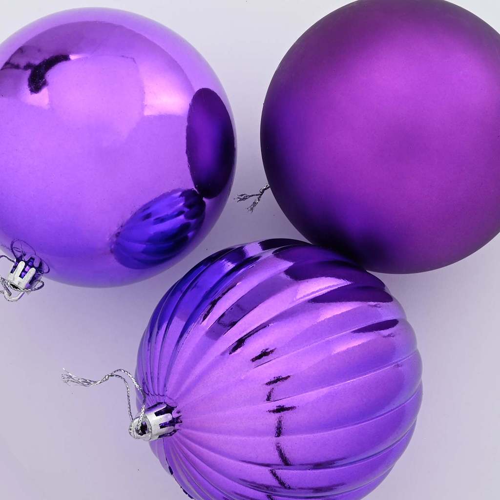 vidaXL Christmas Bauble Set XL 15 pcs Lilac Plastic