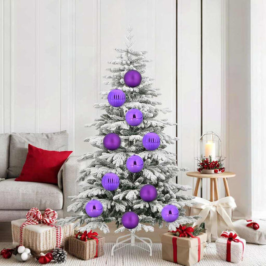 vidaXL Christmas Bauble Set XL 9 pcs Lilac Plastic