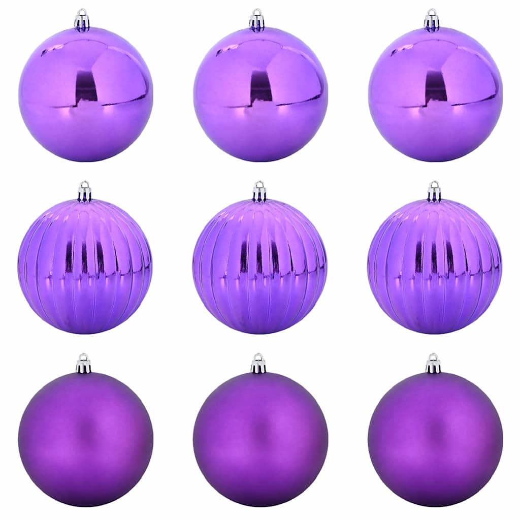 vidaXL Christmas Bauble Set XL 9 pcs Lilac Plastic