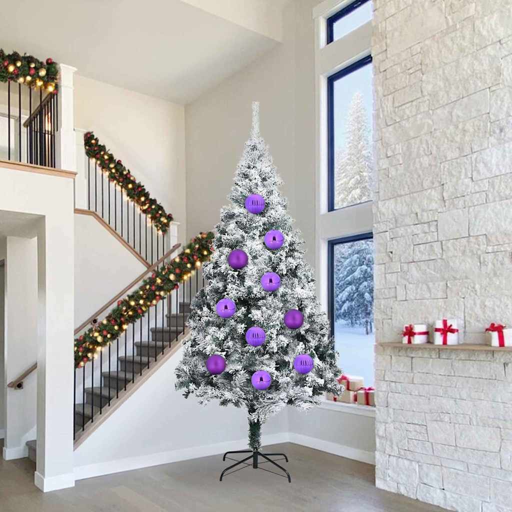vidaXL Christmas Bauble Set XXL 4 pcs Lilac Plastic
