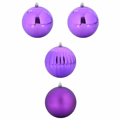 vidaXL Christmas Bauble Set XXL 4 pcs Lilac Plastic