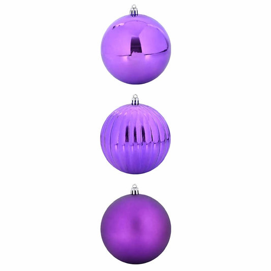 vidaXL Christmas Bauble Set XXL 3 pcs Lilac Plastic