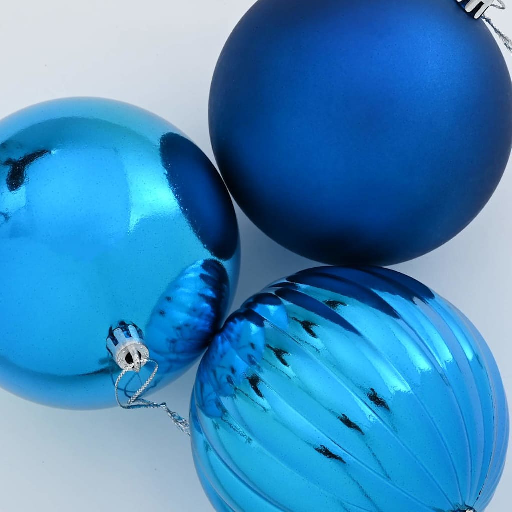 vidaXL Christmas Bauble Set XXL 4 pcs Blue Plastic