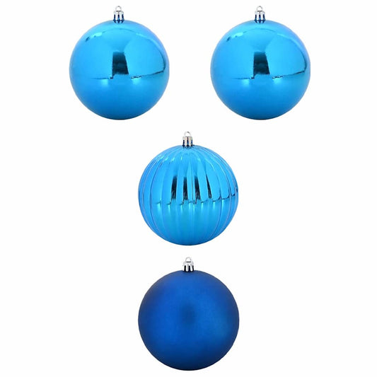 vidaXL Christmas Bauble Set XXL 4 pcs Blue Plastic