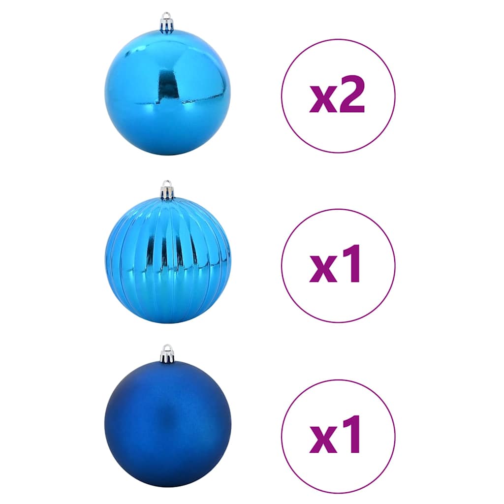 vidaXL Christmas Bauble Set XXL 4 pcs Blue Plastic