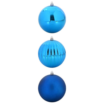 vidaXL Christmas Bauble Set XXL 3 pcs Blue Plastic