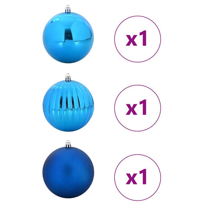 vidaXL Christmas Bauble Set XXL 3 pcs Blue Plastic