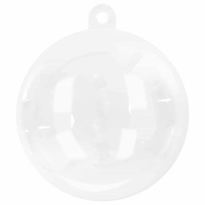 vidaXL Christmas Bauble Set 50 pcs Transparent Ø 5 cm Plastic