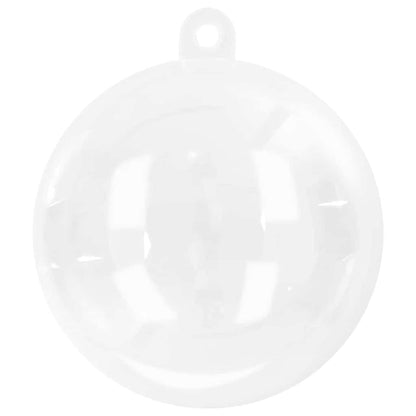 vidaXL Christmas Bauble Set 25 pcs Transparent Ø 8 cm Plastic