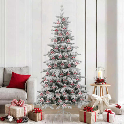 vidaXL Christmas Bauble Set 100 pcs Transparent Ø 8 cm Plastic