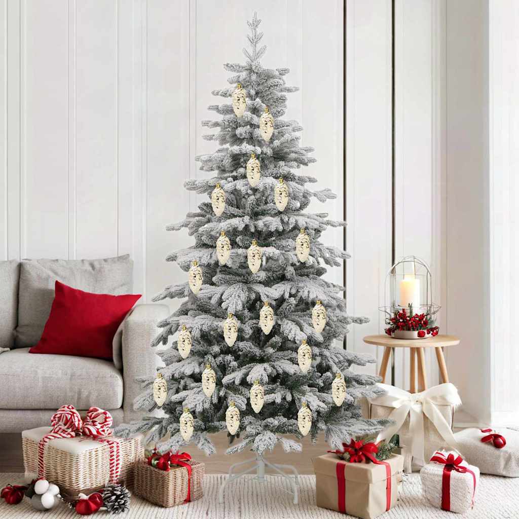 vidaXL Christmas Pine Cone Ball 40 pcs Gold Plastic