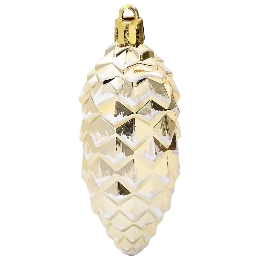 vidaXL Christmas Pine Cone Ball 40 pcs Gold Plastic