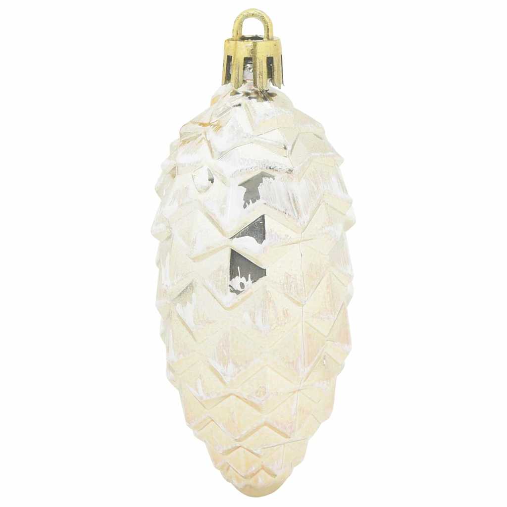 vidaXL Christmas Pine Cone Ball 40 pcs Champagne Plastic