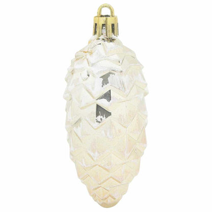 vidaXL Christmas Pine Cone Ball 40 pcs Champagne Plastic