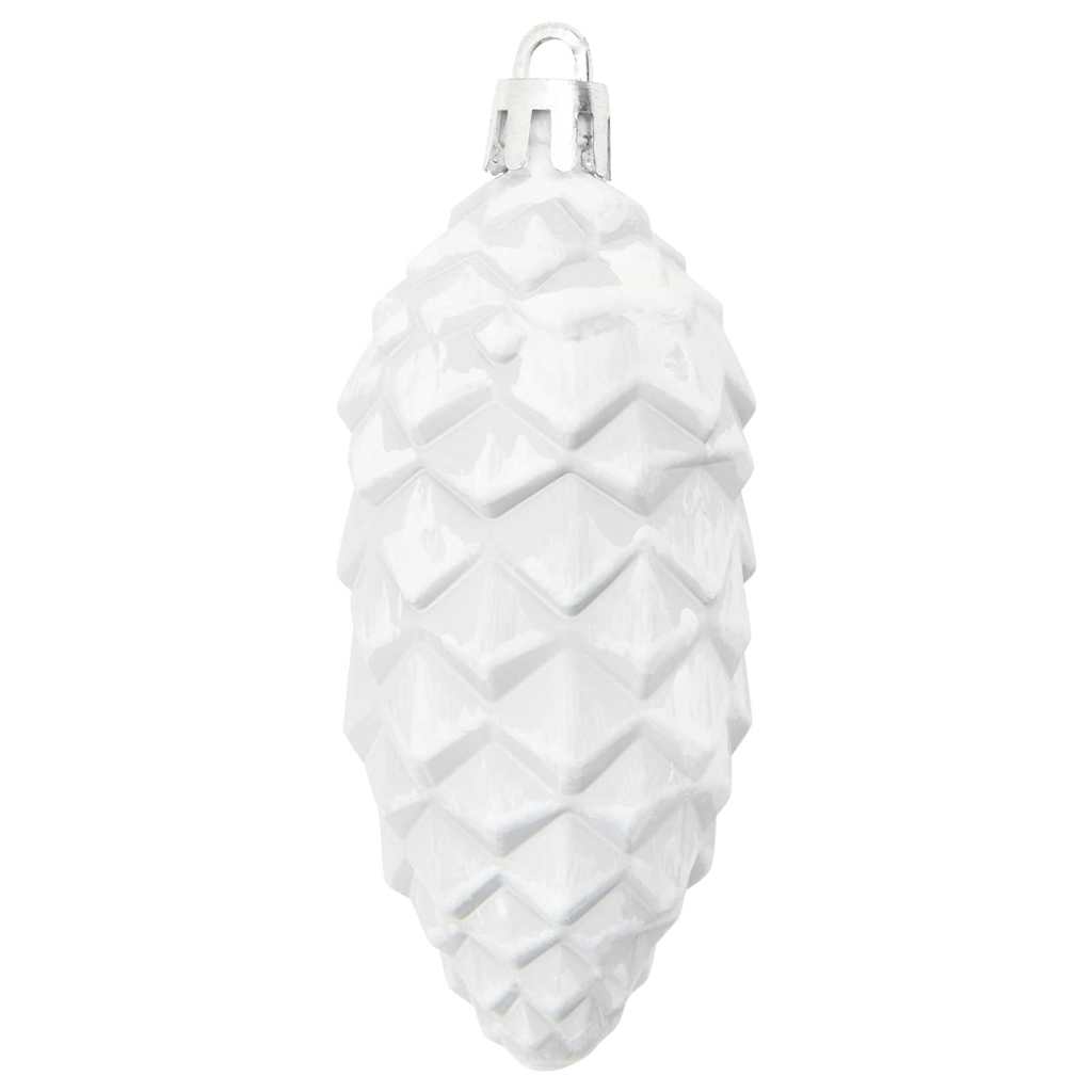 vidaXL Christmas Pine Cone Ball 40 pcs White Plastic