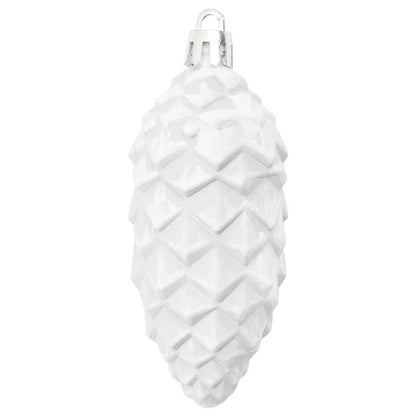 vidaXL Christmas Pine Cone Ball 40 pcs White Plastic