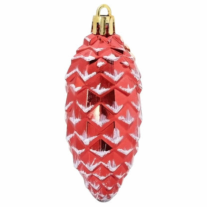 vidaXL Christmas Pine Cone Ball 40 pcs Red Plastic