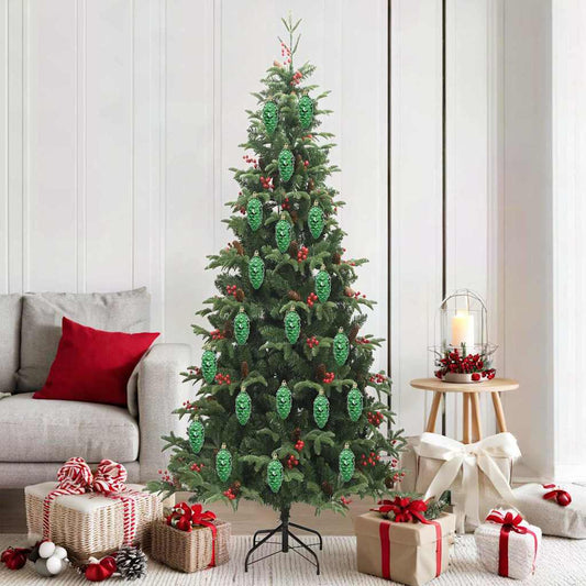 vidaXL Christmas Pine Cone Ball 40 pcs Green Plastic