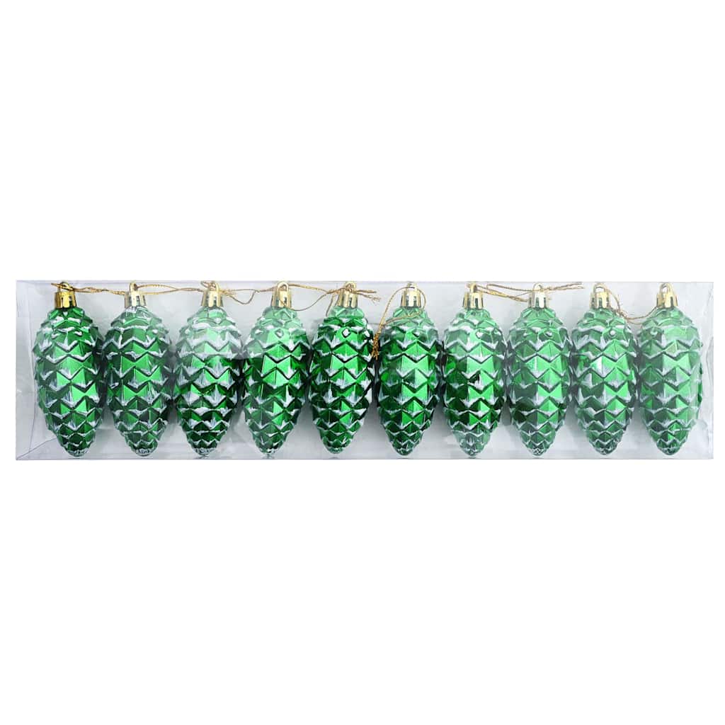 vidaXL Christmas Pine Cone Ball 40 pcs Green Plastic