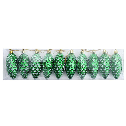 vidaXL Christmas Pine Cone Ball 40 pcs Green Plastic