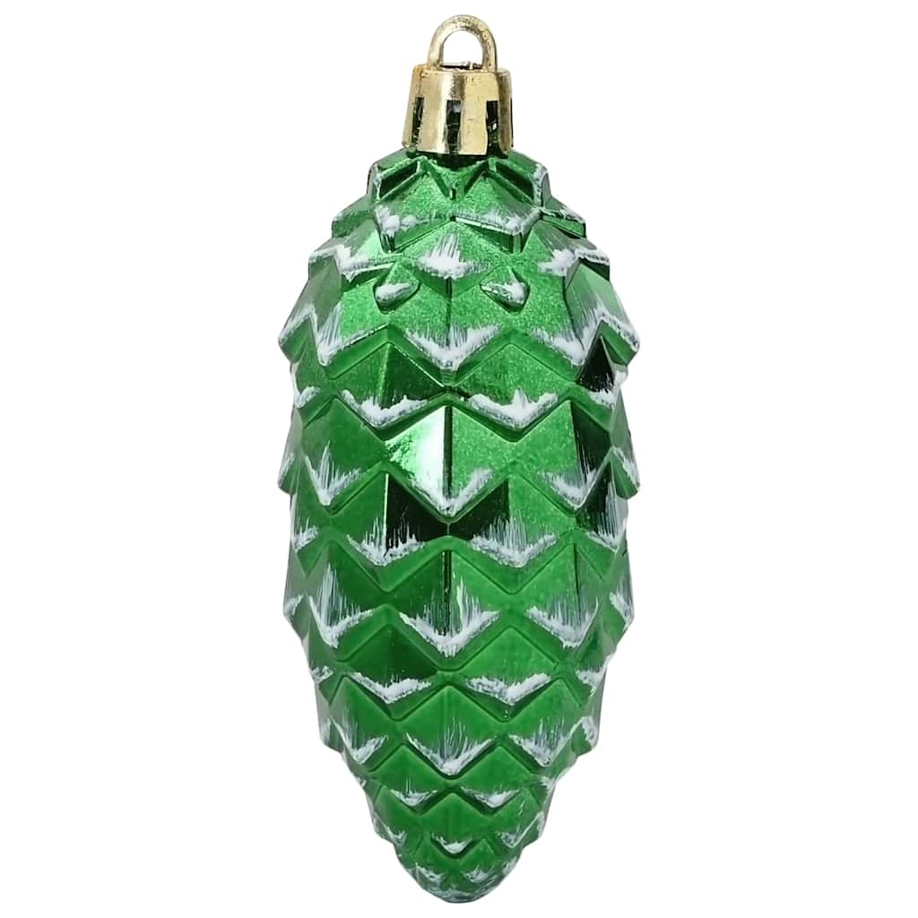 vidaXL Christmas Pine Cone Ball 40 pcs Green Plastic