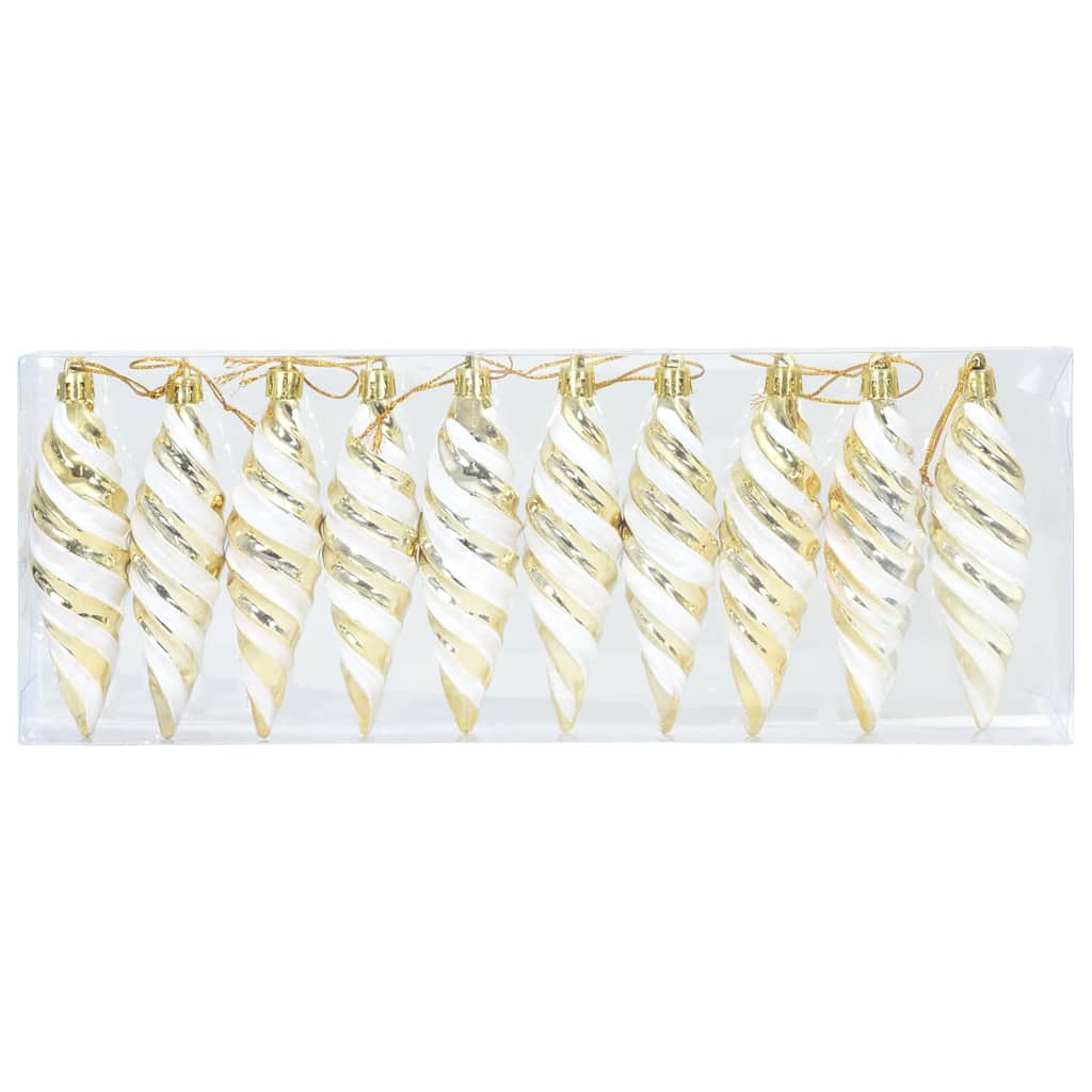 vidaXL Christmas Spiral Shape Ball 40 pcs Gold