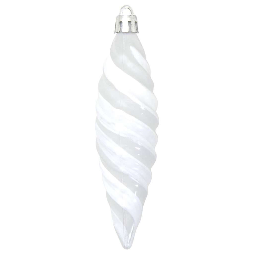 vidaXL Christmas Spiral Shape Ball 40 pcs White Plastic