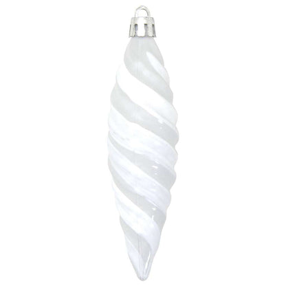 vidaXL Christmas Spiral Shape Ball 40 pcs White Plastic
