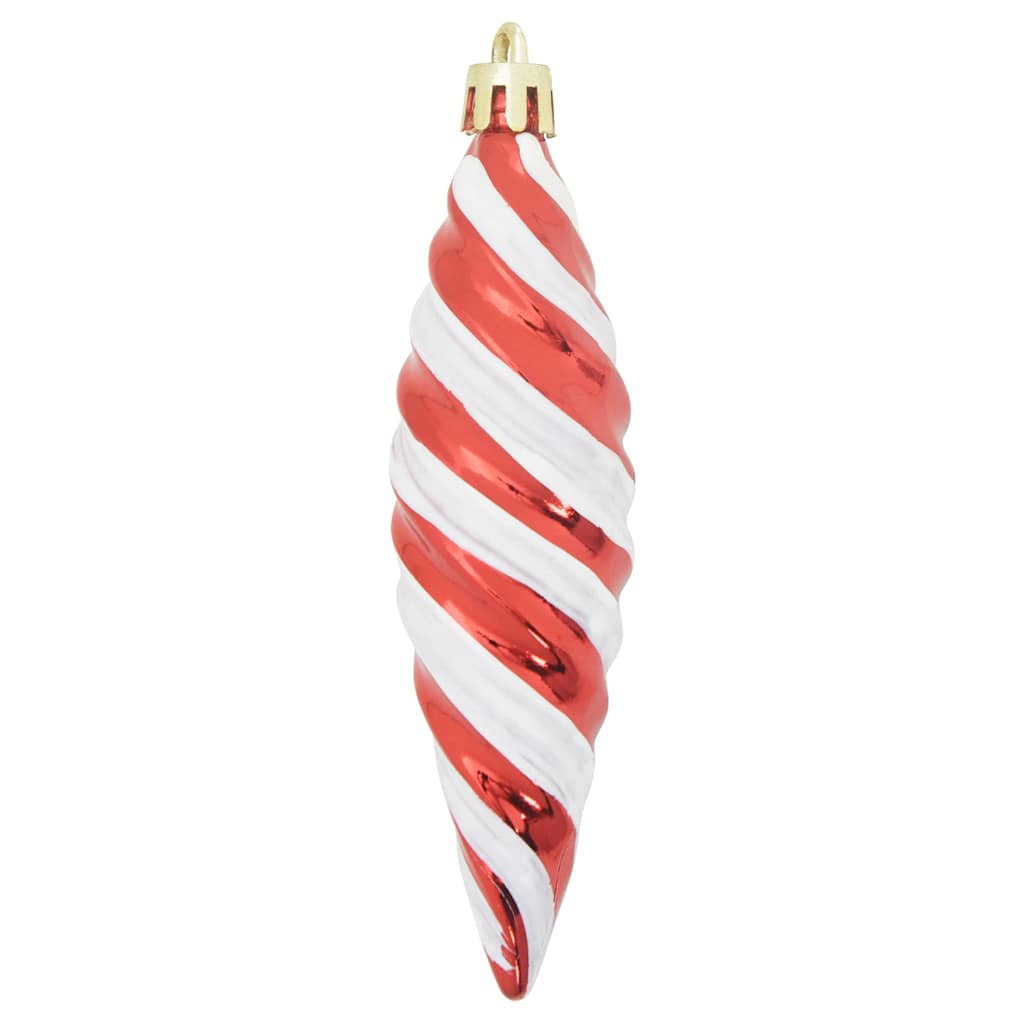 vidaXL Christmas Spiral Shape Ball 40 pcs Red Plastic