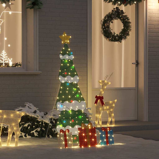 vidaXL Lighted Christmas Tree with 3 Gift Boxes 2D Warm White 150 cm