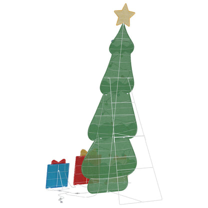vidaXL Lighted Christmas Tree with 3 Gift Boxes 2D Warm White 150 cm