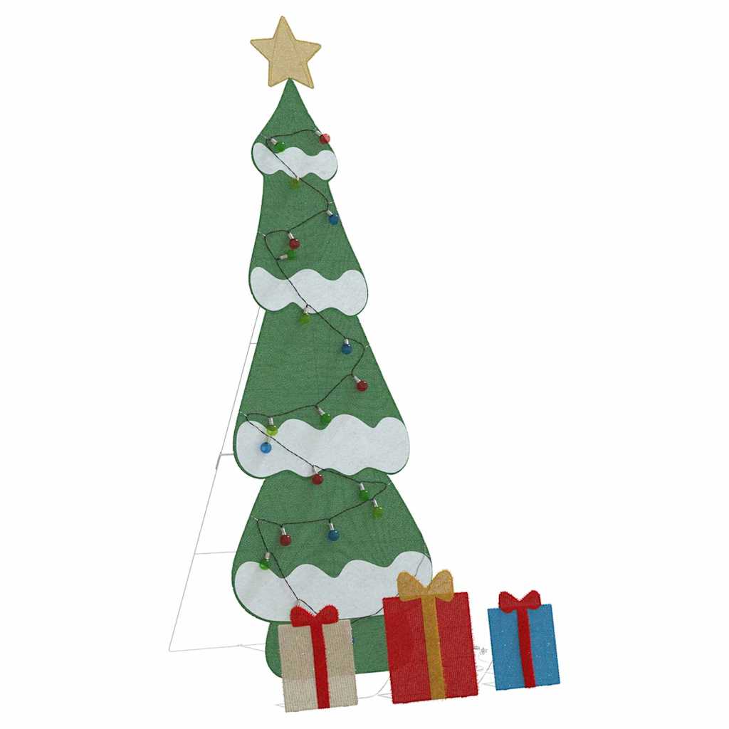 vidaXL Lighted Christmas Tree with 3 Gift Boxes 2D Warm White 180 cm