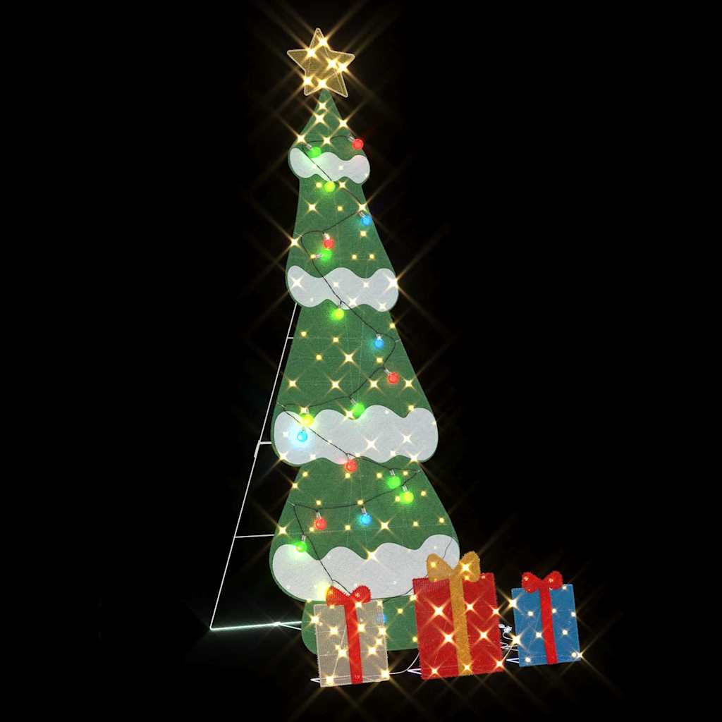 vidaXL Lighted Christmas Tree with 3 Gift Boxes 2D Warm White 180 cm